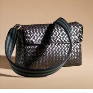 New Loeffler Randall Miller Woven Shoulder Bag Anthropologie black New